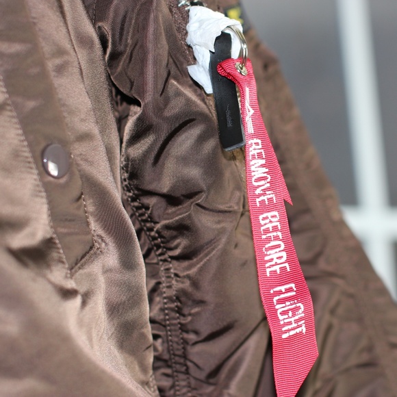 Alpha Industries N-3B W SNORKEL Cocoa/Orange NEW - Picture 6 of 8